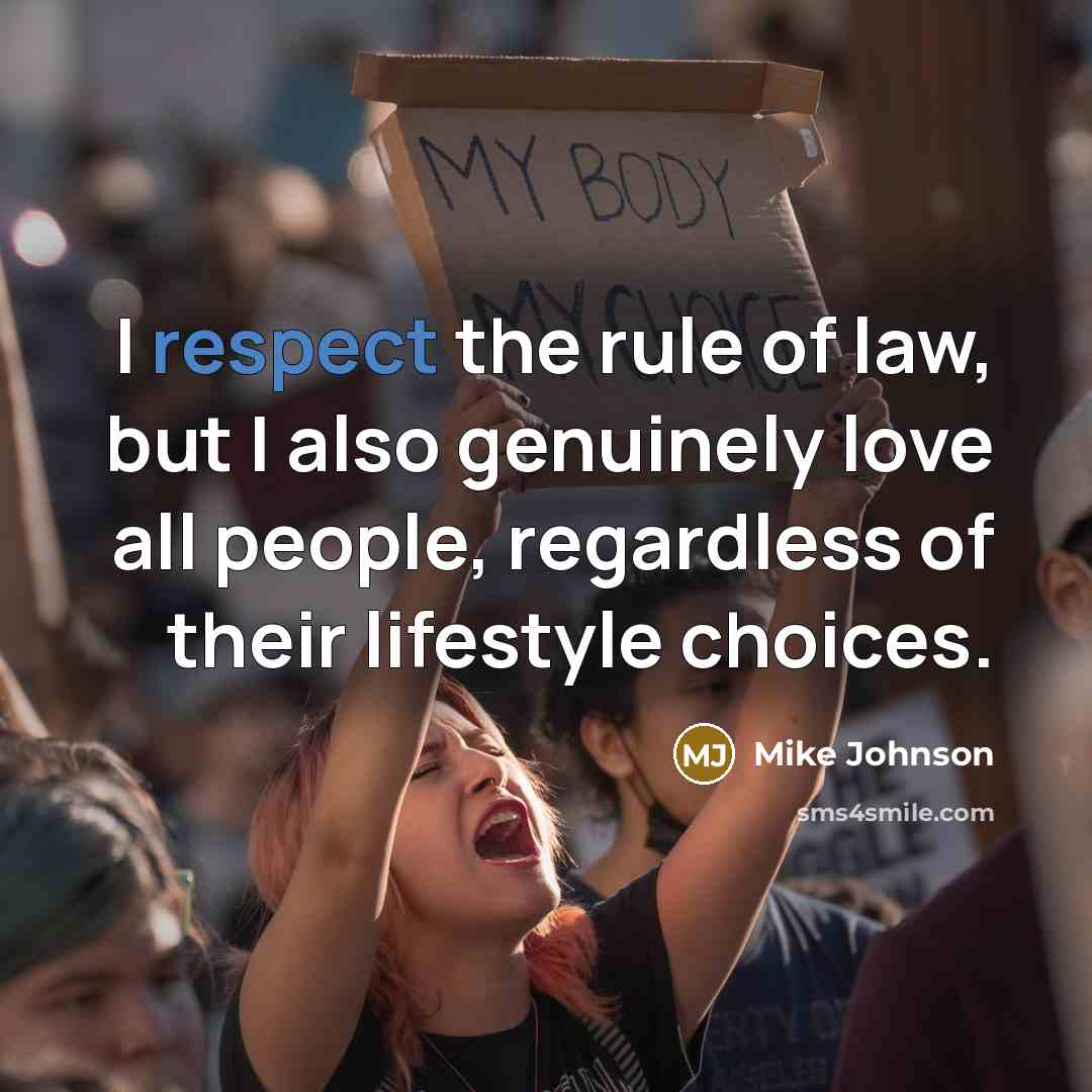 “I respect the rule of law, but I also genuinely…” quote by Mike Johnson