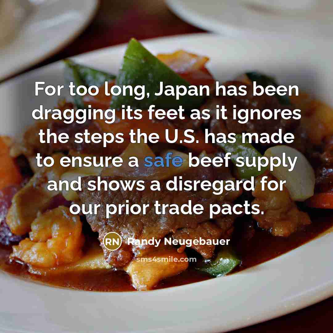 “For too long, Japan has been dragging its feet as…” quote by Randy Neugebauer