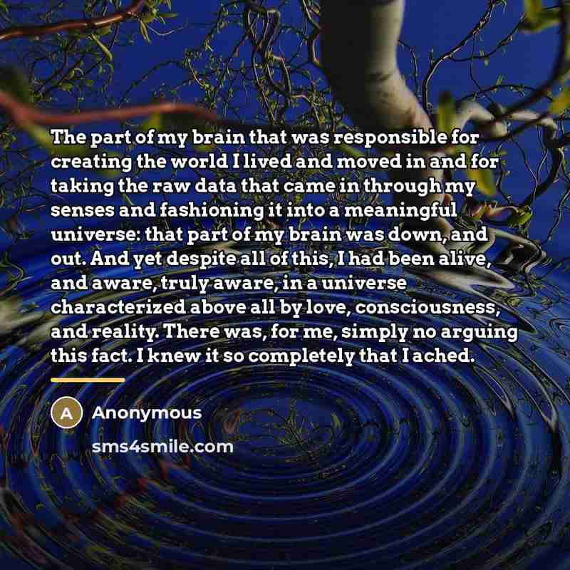 “The part of my brain that was responsible for creating…” quote by Anonymous