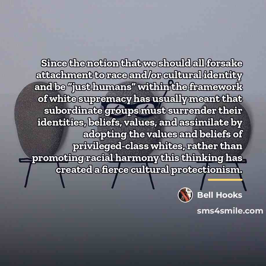 “Since the notion that we should all forsake attachment to…” quote by Bell Hooks