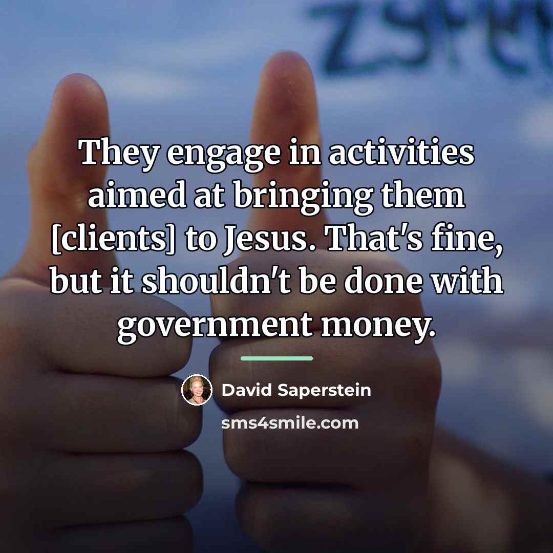 “They engage in activities aimed at bringing them [clients] to…” quote by David Saperstein