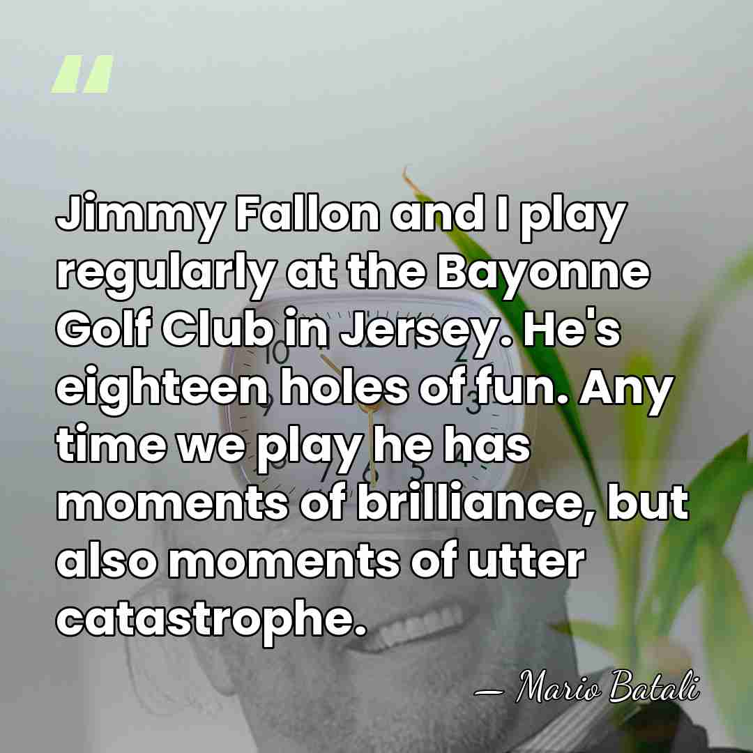 Jimmy Fallon and I play regularly at the Bayonne Golf Club in&hellip; - Mario Batali