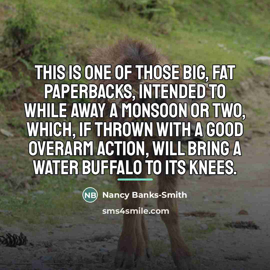 “This is one of those big, fat paperbacks, intended to…” quote by Nancy Banks-Smith