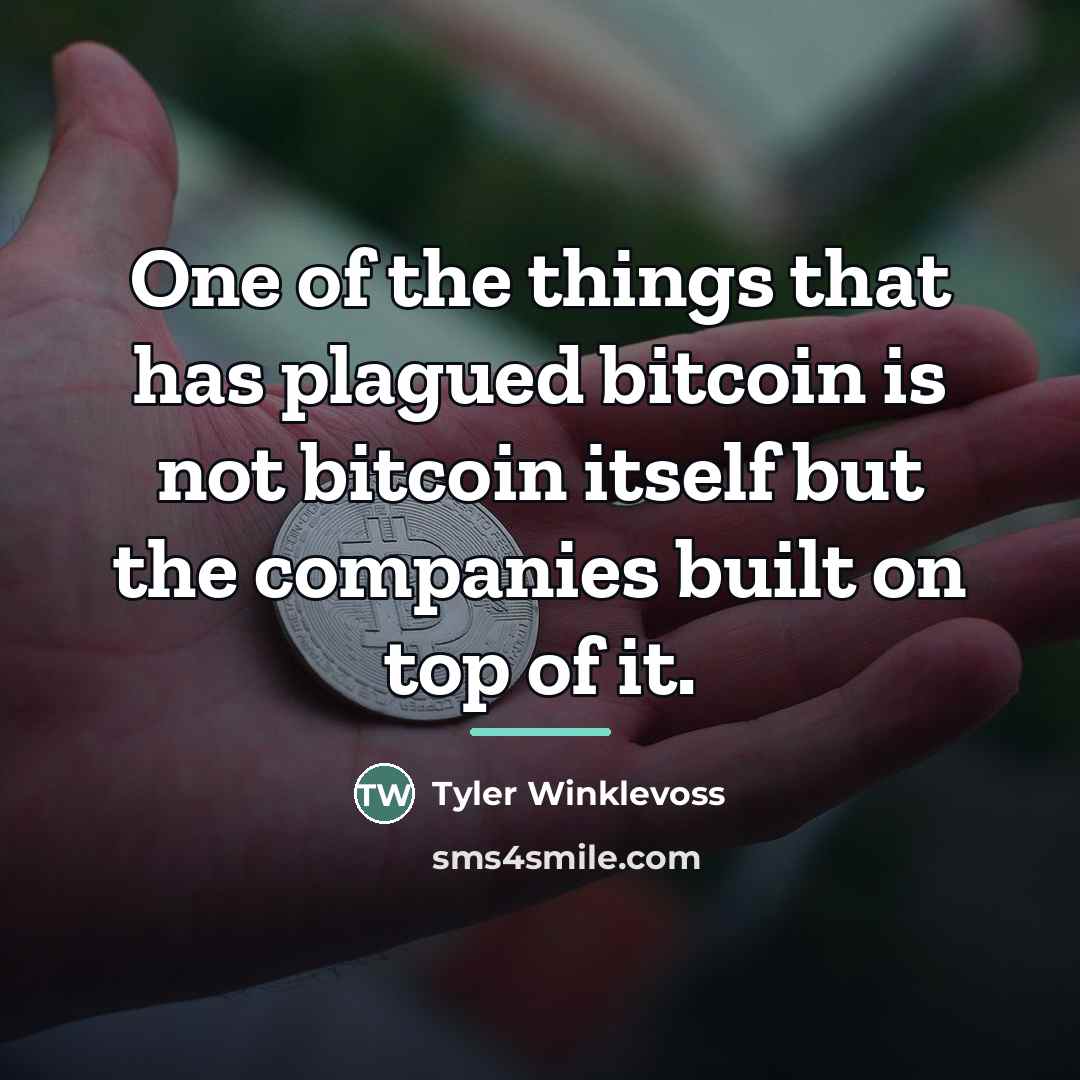 “One of the things that has plagued bitcoin is not…” quote by Tyler Winklevoss