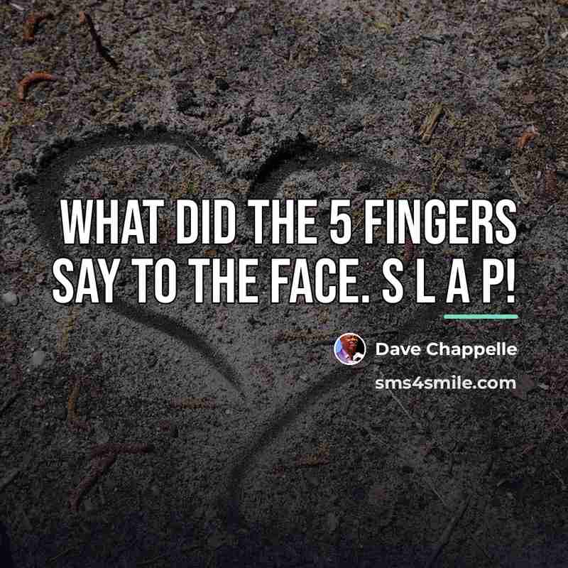 “What did the 5 fingers say to the face. S…” quote by Dave Chappelle