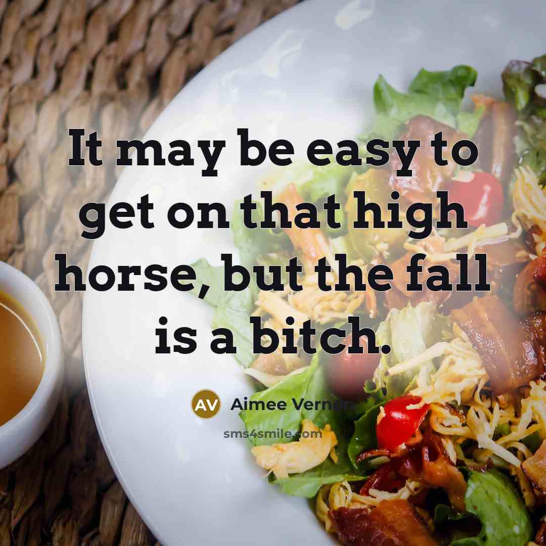 “It may be easy to get on that high horse,…” quote by Aimee Vernon
