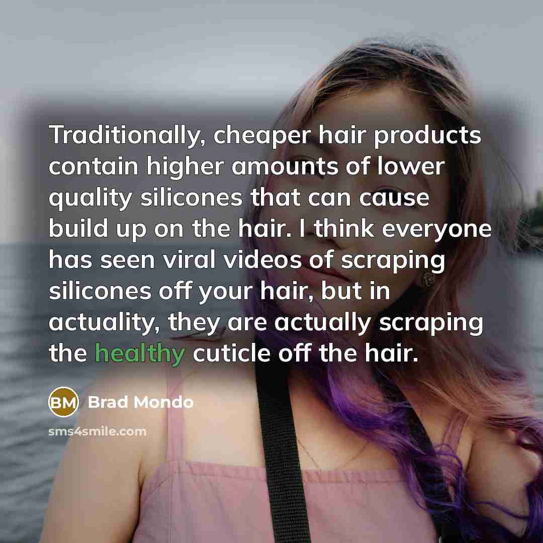 “Traditionally, cheaper hair products contain higher amounts of lower quality…” quote by Brad Mondo