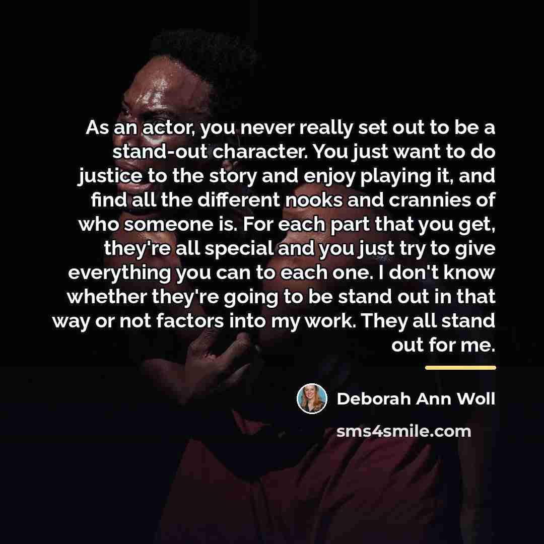 “As an actor, you never really set out to be…” quote by Deborah Ann Woll