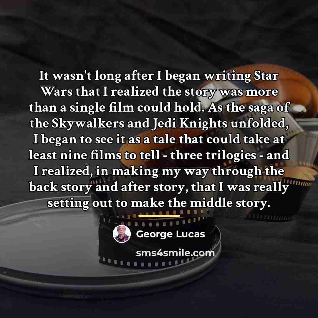“It wasn't long after I began writing Star Wars that…” quote by George Lucas