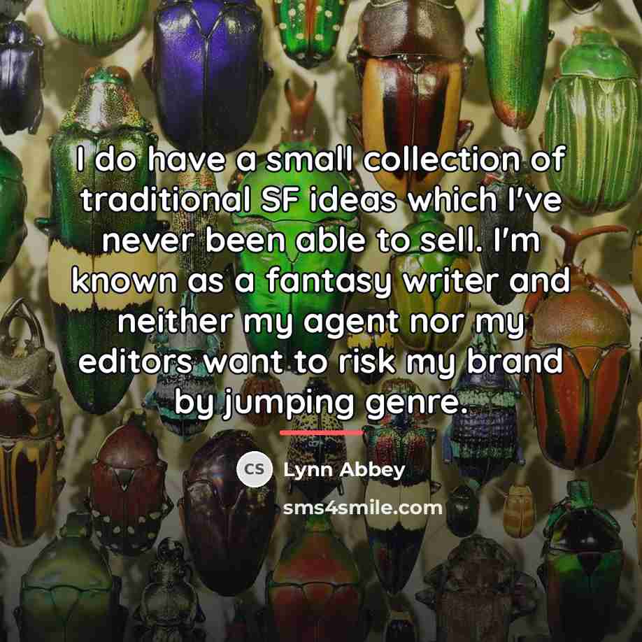 “I do have a small collection of traditional SF ideas…” quote by Lynn Abbey