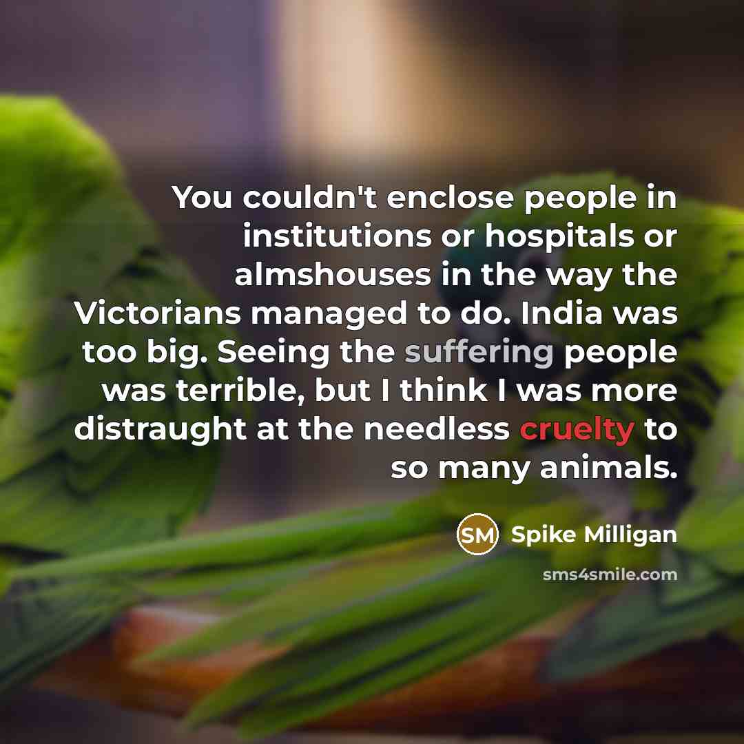 “You couldn't enclose people in institutions or hospitals or almshouses…” quote by Spike Milligan