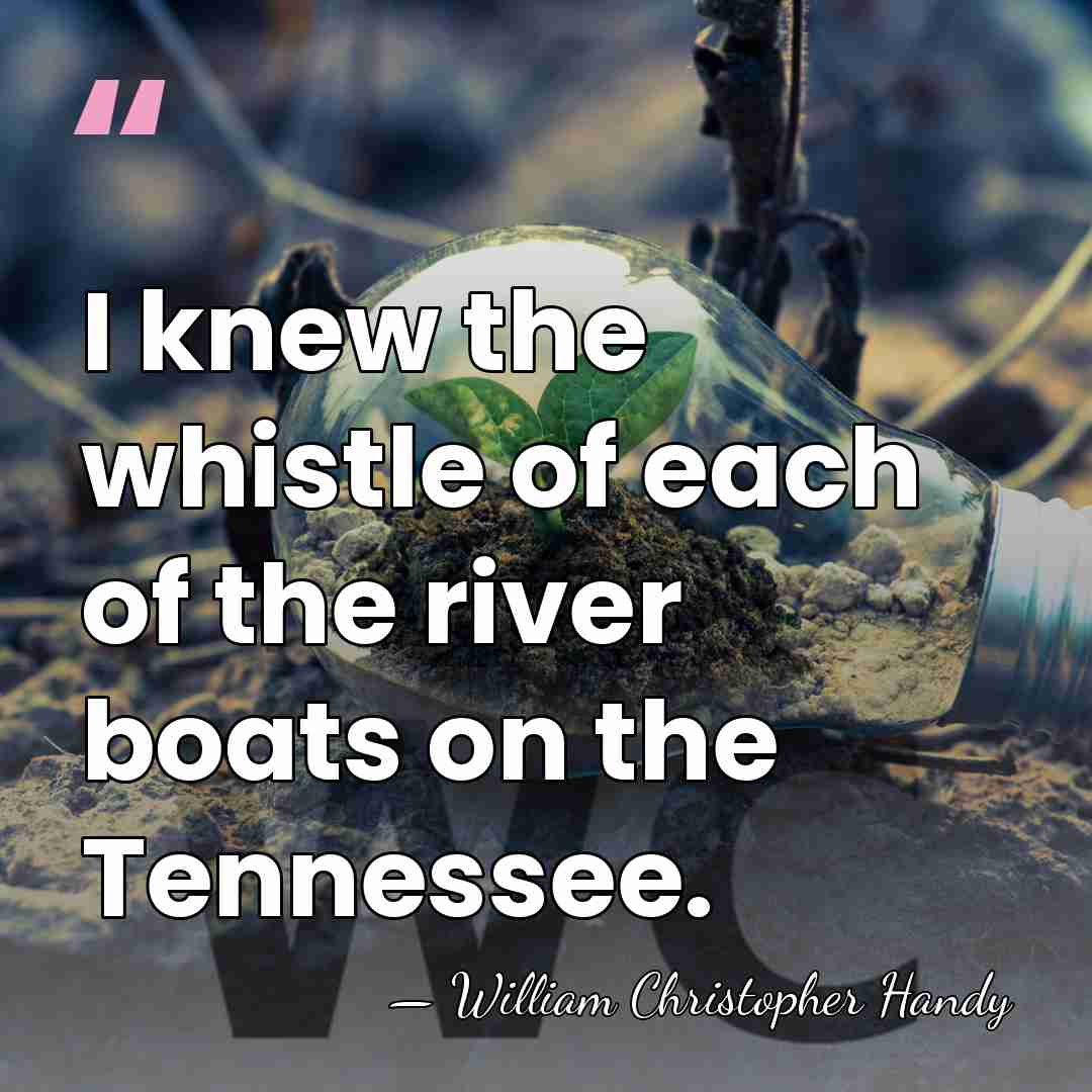 I knew the whistle of each of the river boats on the&hellip; - William Christopher Handy