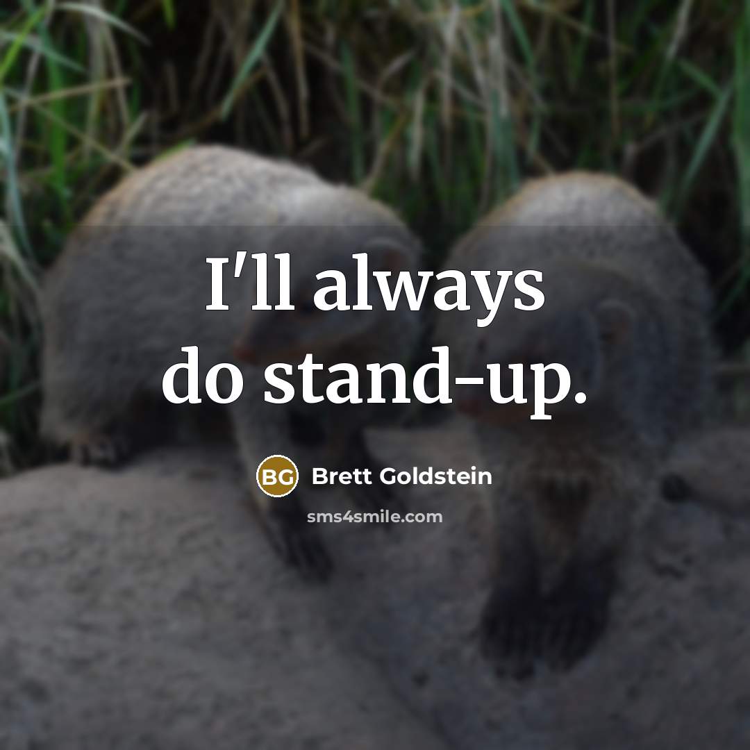 “I'll always do stand-up.…” quote by Brett Goldstein