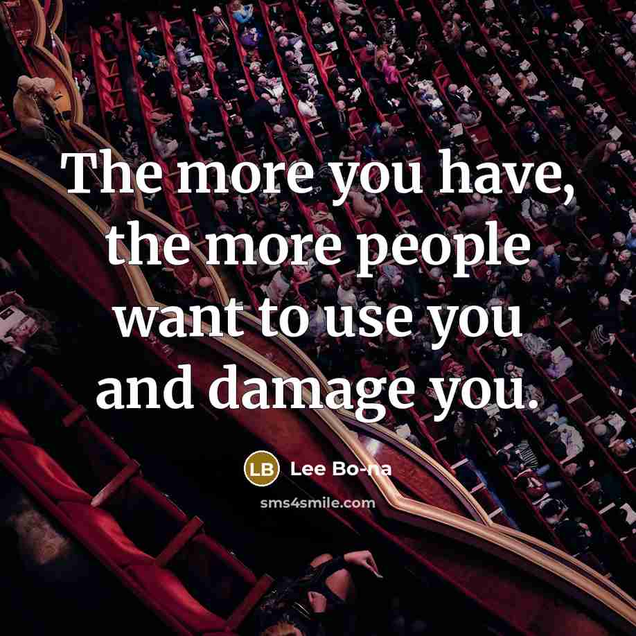 “The more you have, the more people want to use…” quote by Lee Bo-na
