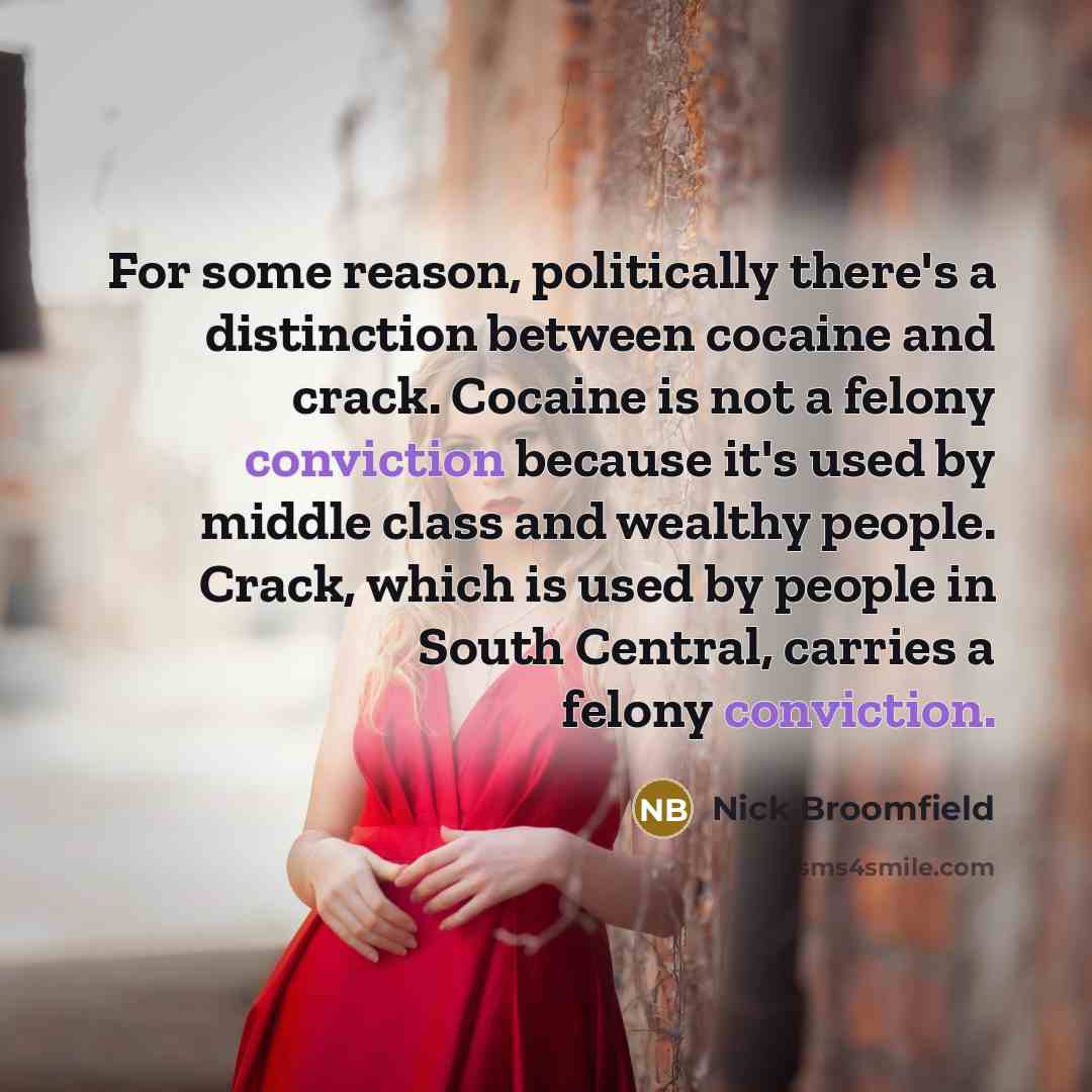 “For some reason, politically there's a distinction between cocaine and…” quote by Nick Broomfield