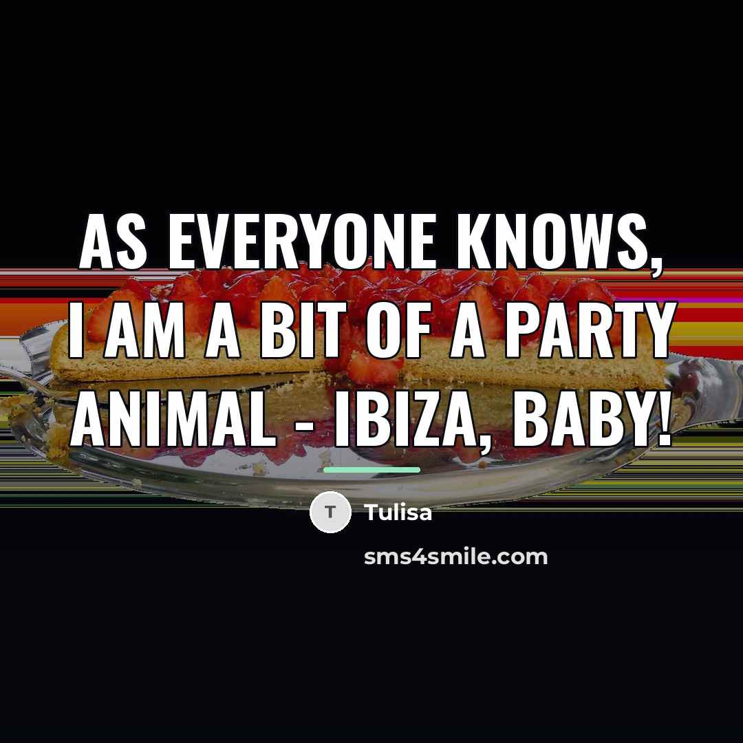 “As everyone knows, I am a bit of a party…” quote by Tulisa
