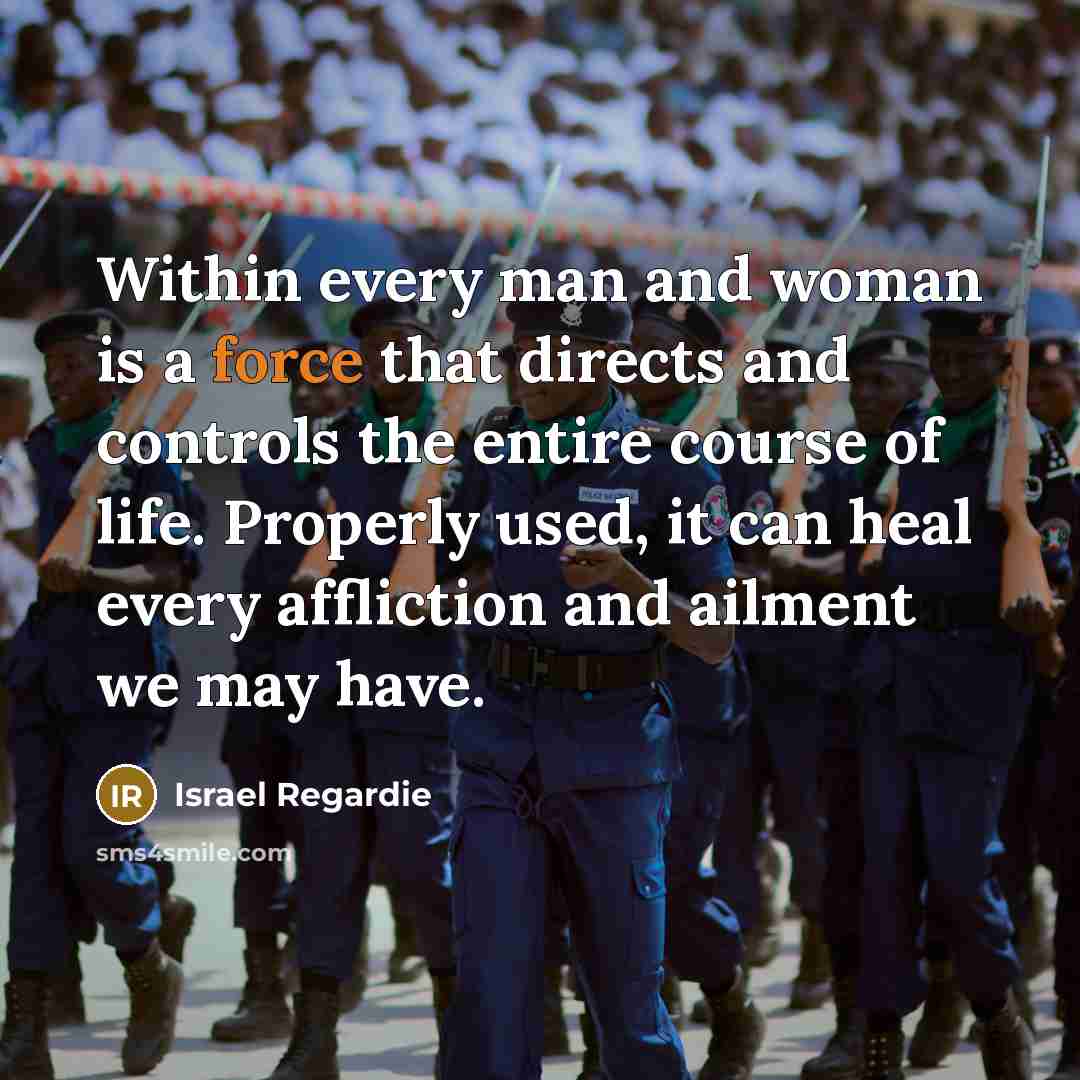 “Within every man and woman is a force that directs…” quote by Israel Regardie