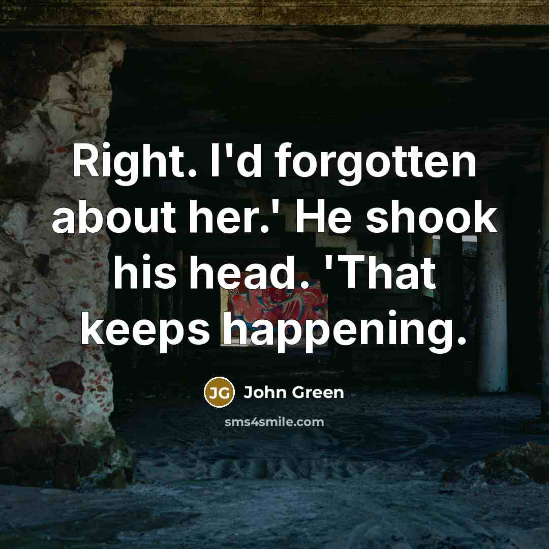 “Right. I'd forgotten about her.' He shook his head. 'That…” quote by John Green