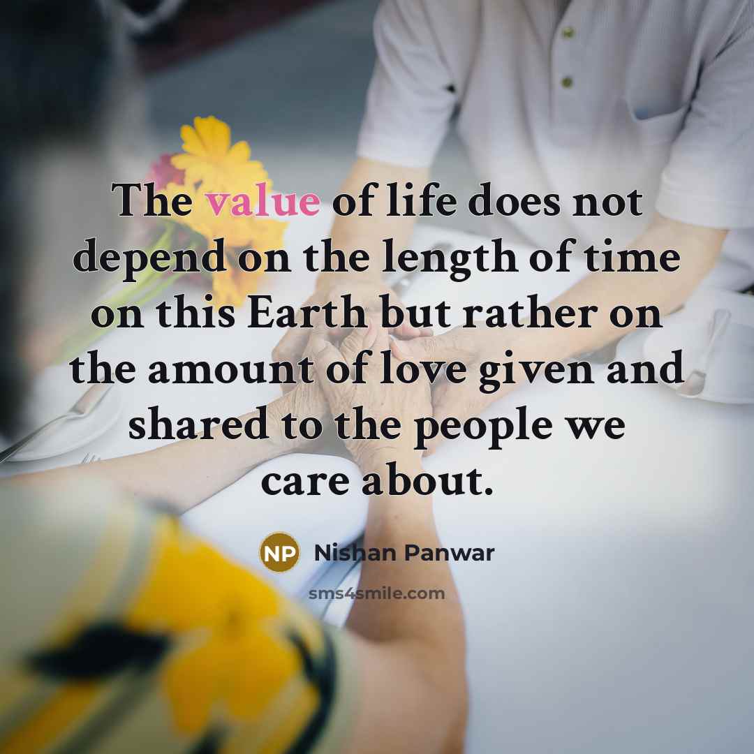 “The value of life does not depend on the length…” quote by Nishan Panwar