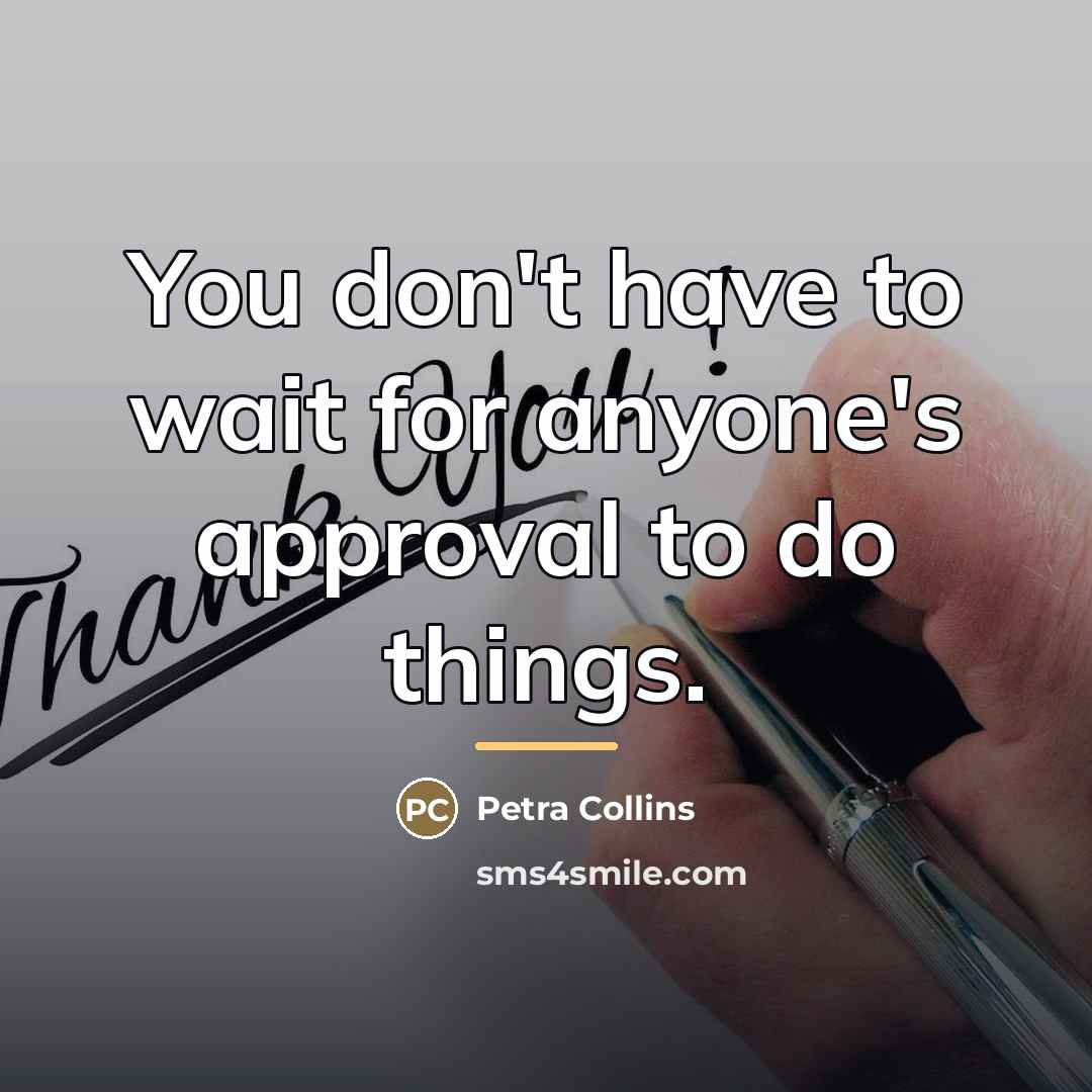 “You don't have to wait for anyone's approval to do…” quote by Petra Collins