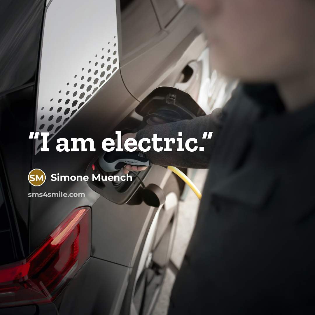 “I am electric.” quote by Simone Muench