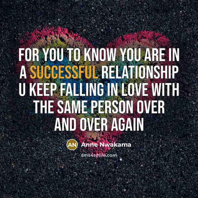 “For you to know you are in a successful relationship…” quote by Anne Nwakama