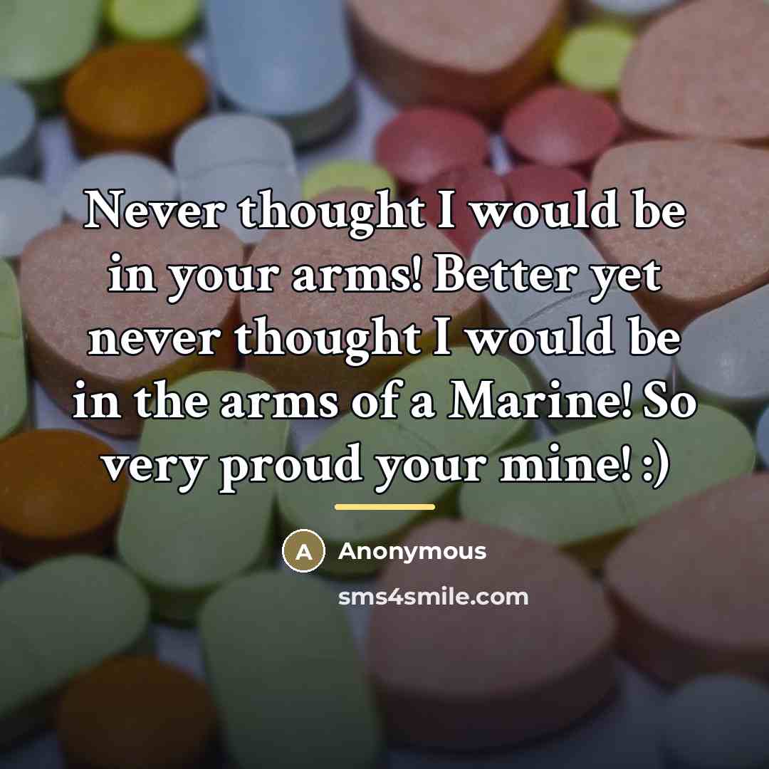 “Never thought I would be in your arms! Better yet…” quote by Anonymous