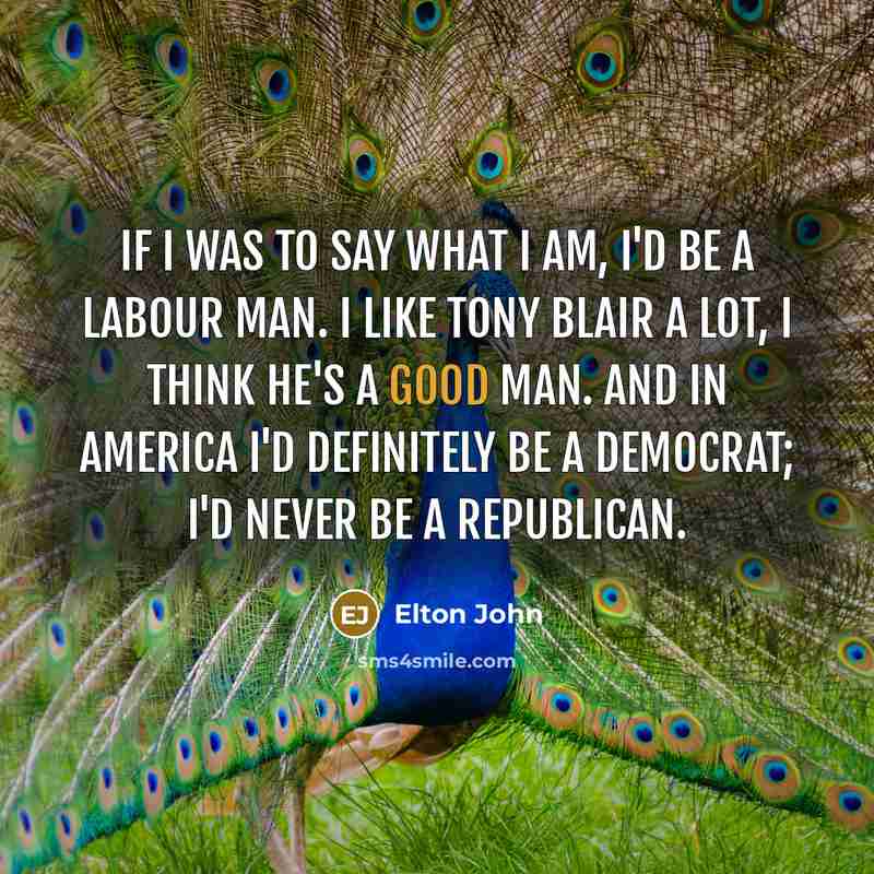 “If I was to say what I am, I'd be…” quote by Elton John