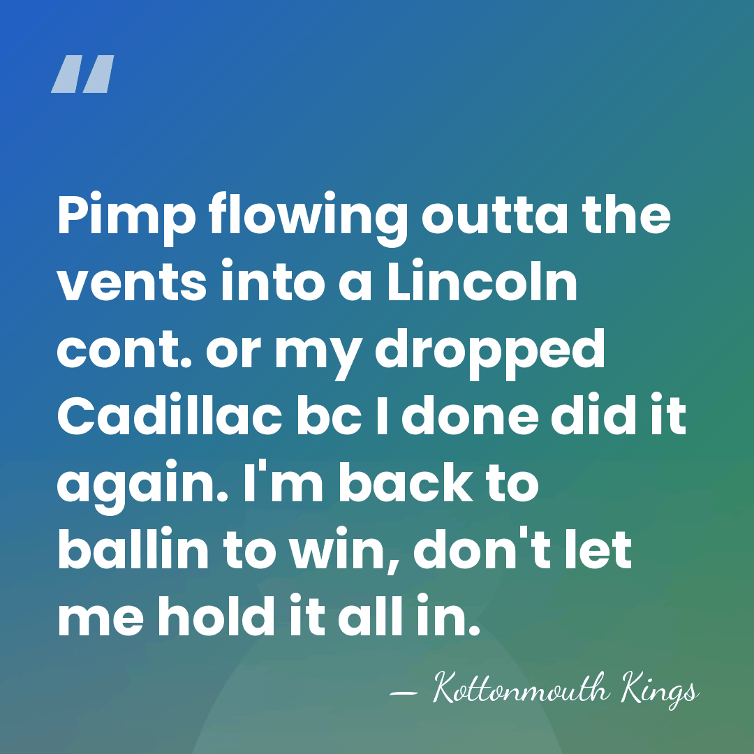 Pimp flowing outta the vents into a Lincoln cont. or my dropped&hellip; - Kottonmouth Kings