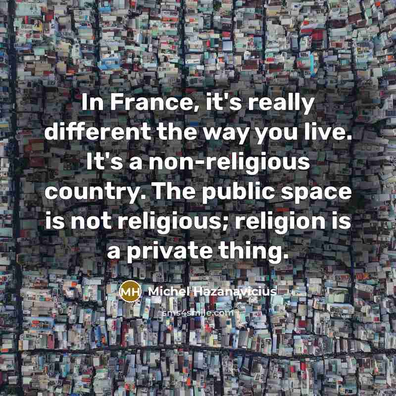 “In France, it's really different the way you live. It's…” quote by Michel Hazanavicius