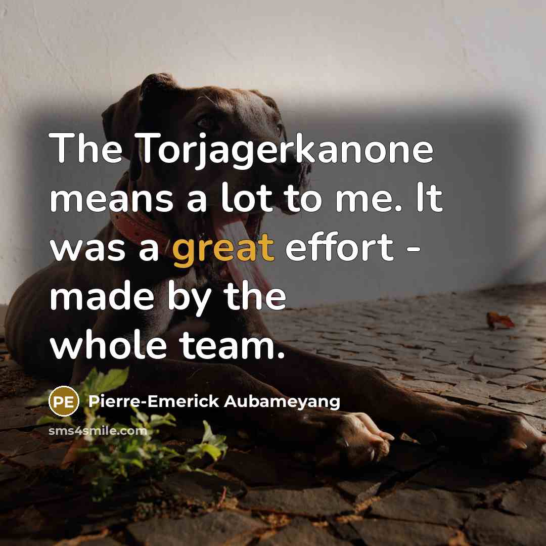 “The Torjagerkanone means a lot to me. It was a…” quote by Pierre-Emerick Aubameyang