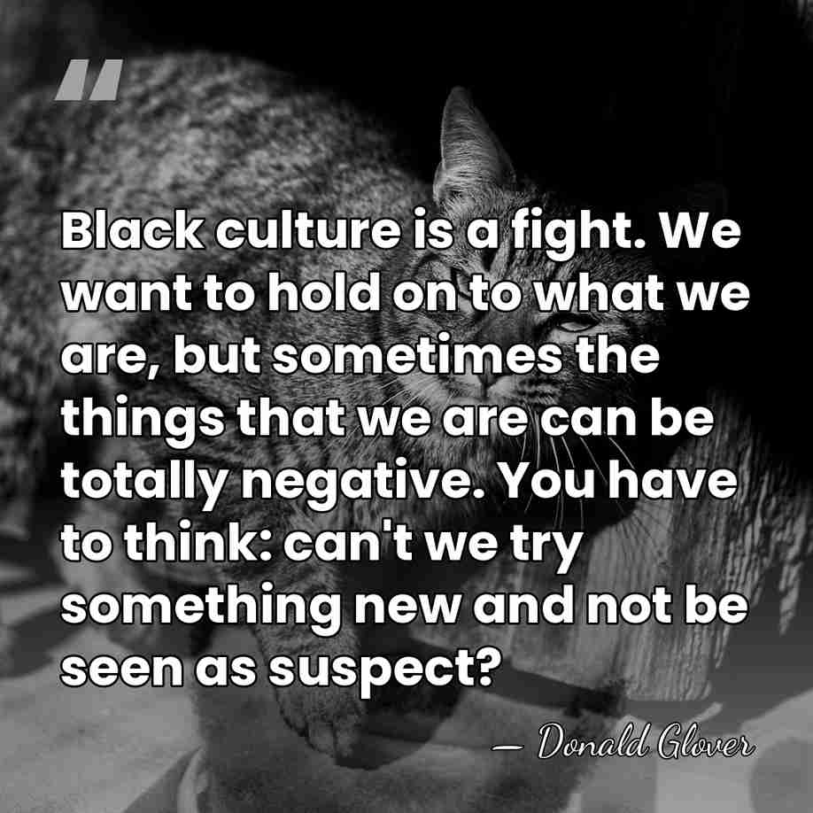 Black culture is a fight. We want to hold on to what&hellip; - Donald Glover