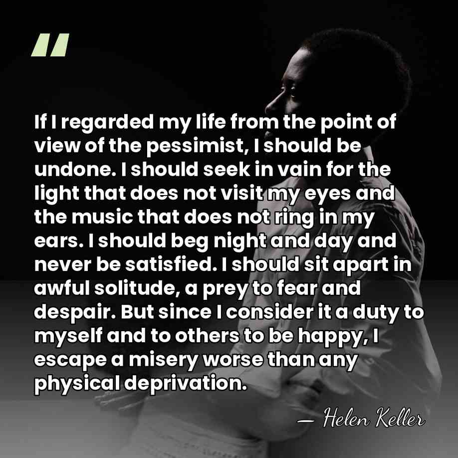 If I regarded my life from the point of view of the&hellip; - Helen Keller