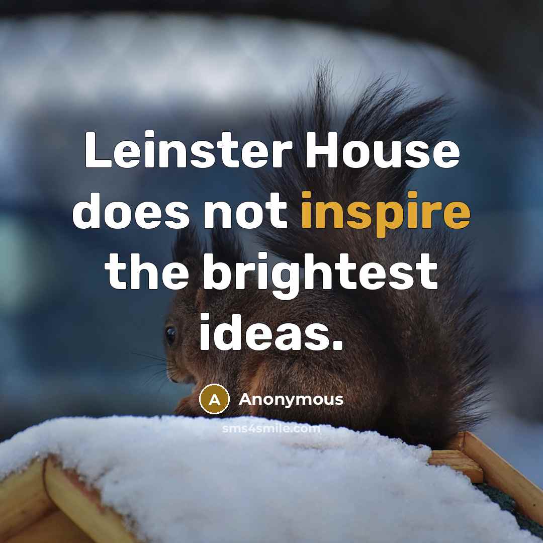 “Leinster House does not inspire the brightest ideas.” quote by Anonymous