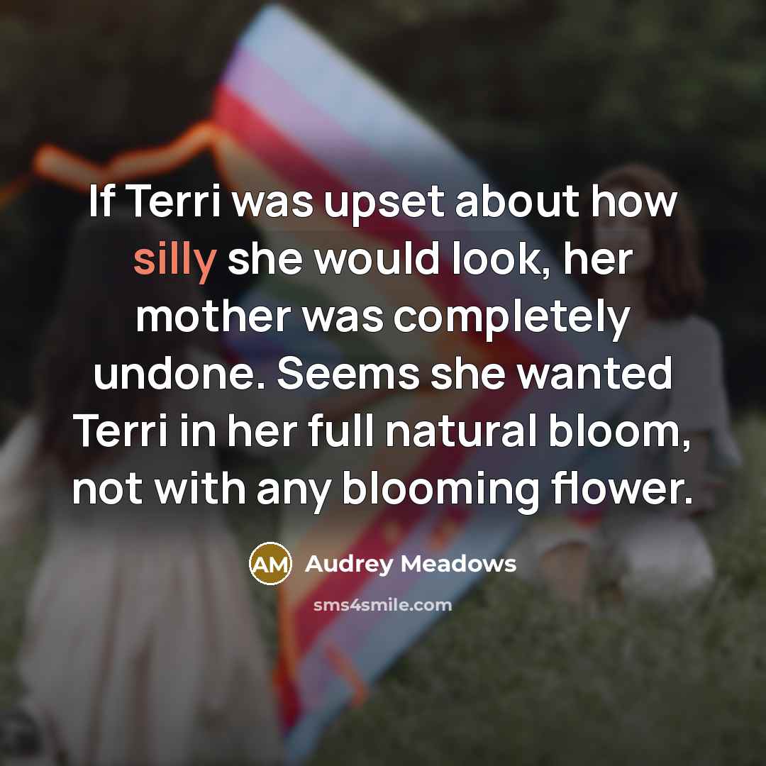 “If Terri was upset about how silly she would look,…” quote by Audrey Meadows