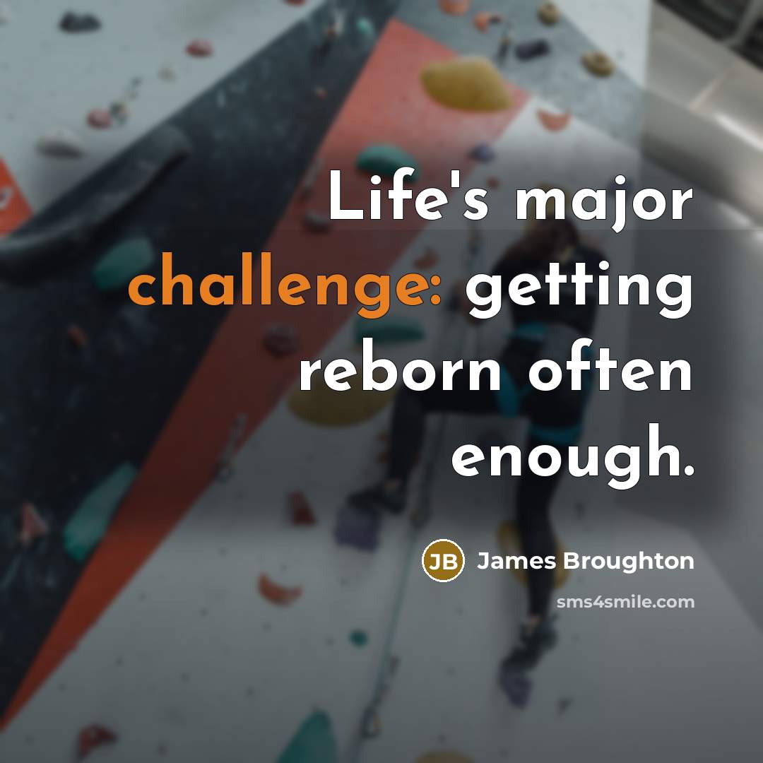 “Life's major challenge: getting reborn often enough.…” quote by James Broughton