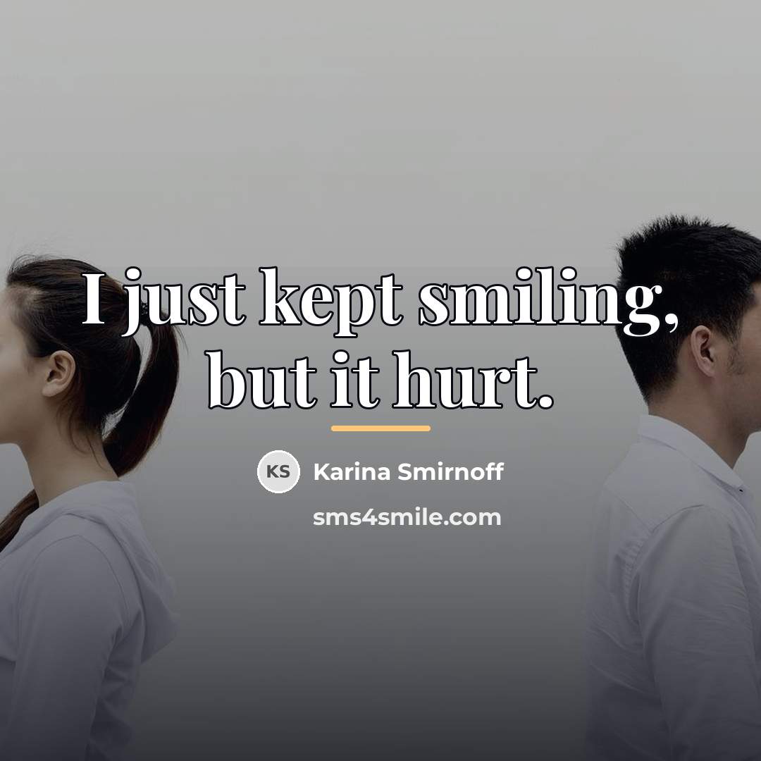 “I just kept smiling, but it hurt.…” quote by Karina Smirnoff
