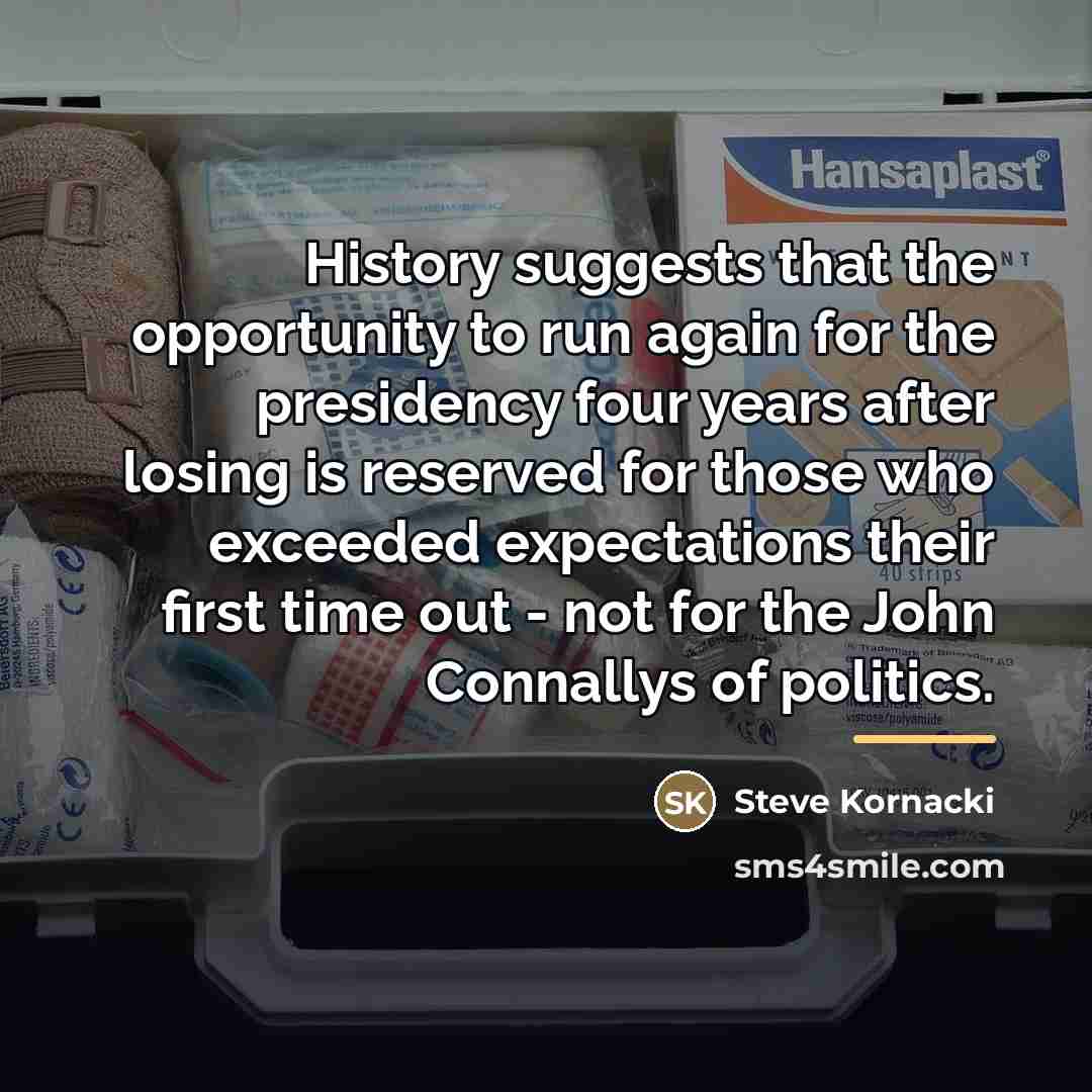 “History suggests that the opportunity to run again for the…” quote by Steve Kornacki
