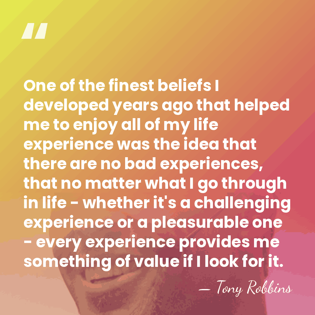 One of the finest beliefs I developed years ago that helped me&hellip; - Tony Robbins