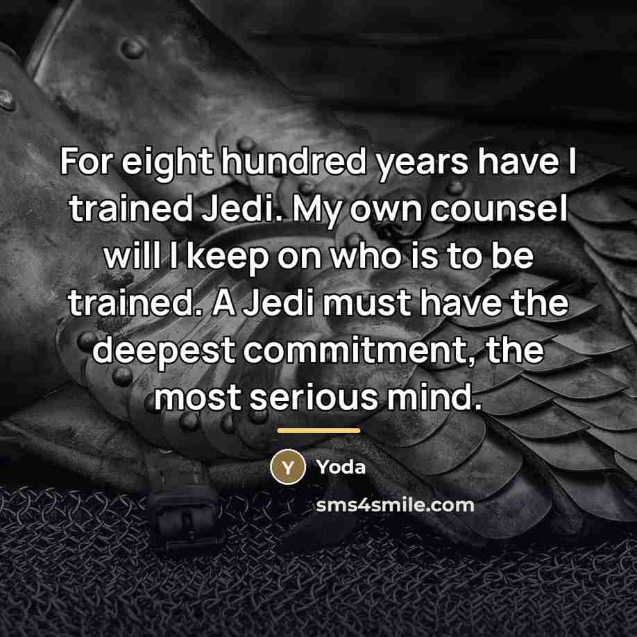 “For eight hundred years have I trained Jedi. My own…” quote by Yoda