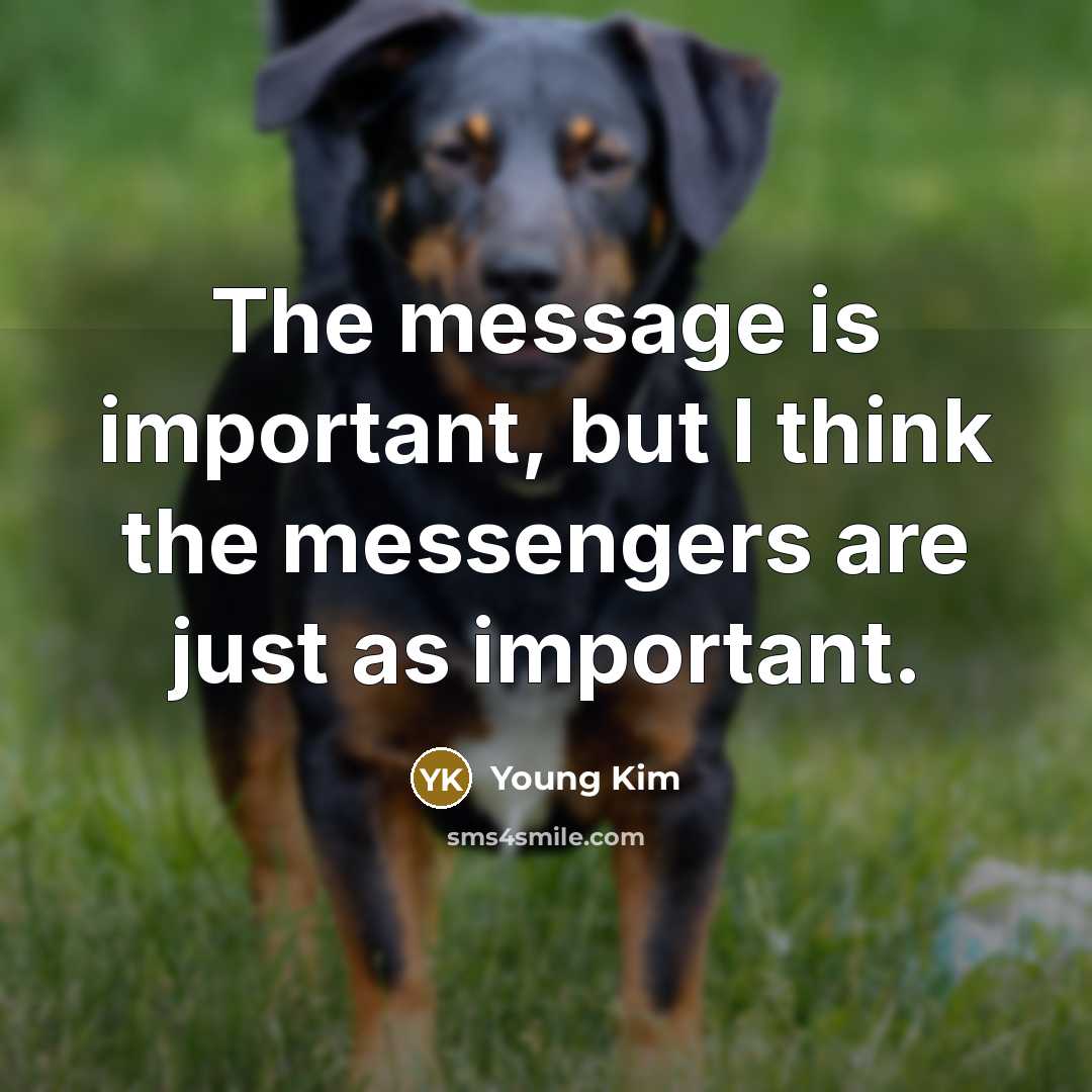 “The message is important, but I think the messengers are…” quote by Young Kim