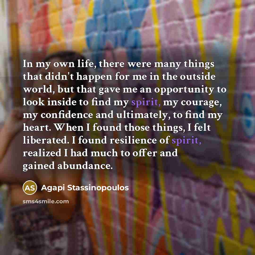 “In my own life, there were many things that didn't…” quote by Agapi Stassinopoulos