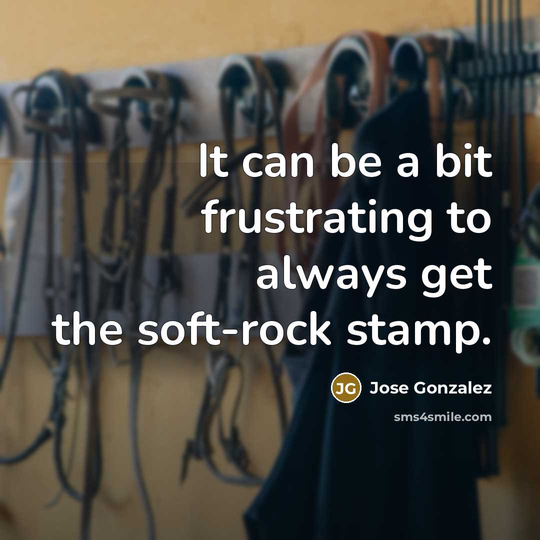 “It can be a bit frustrating to always get the…” quote by Jose Gonzalez