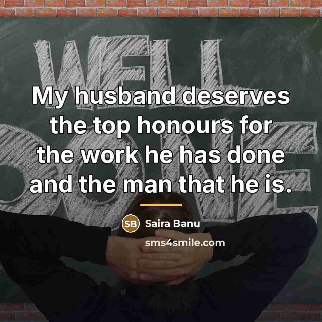 “My husband deserves the top honours for the work he…” quote by Saira Banu