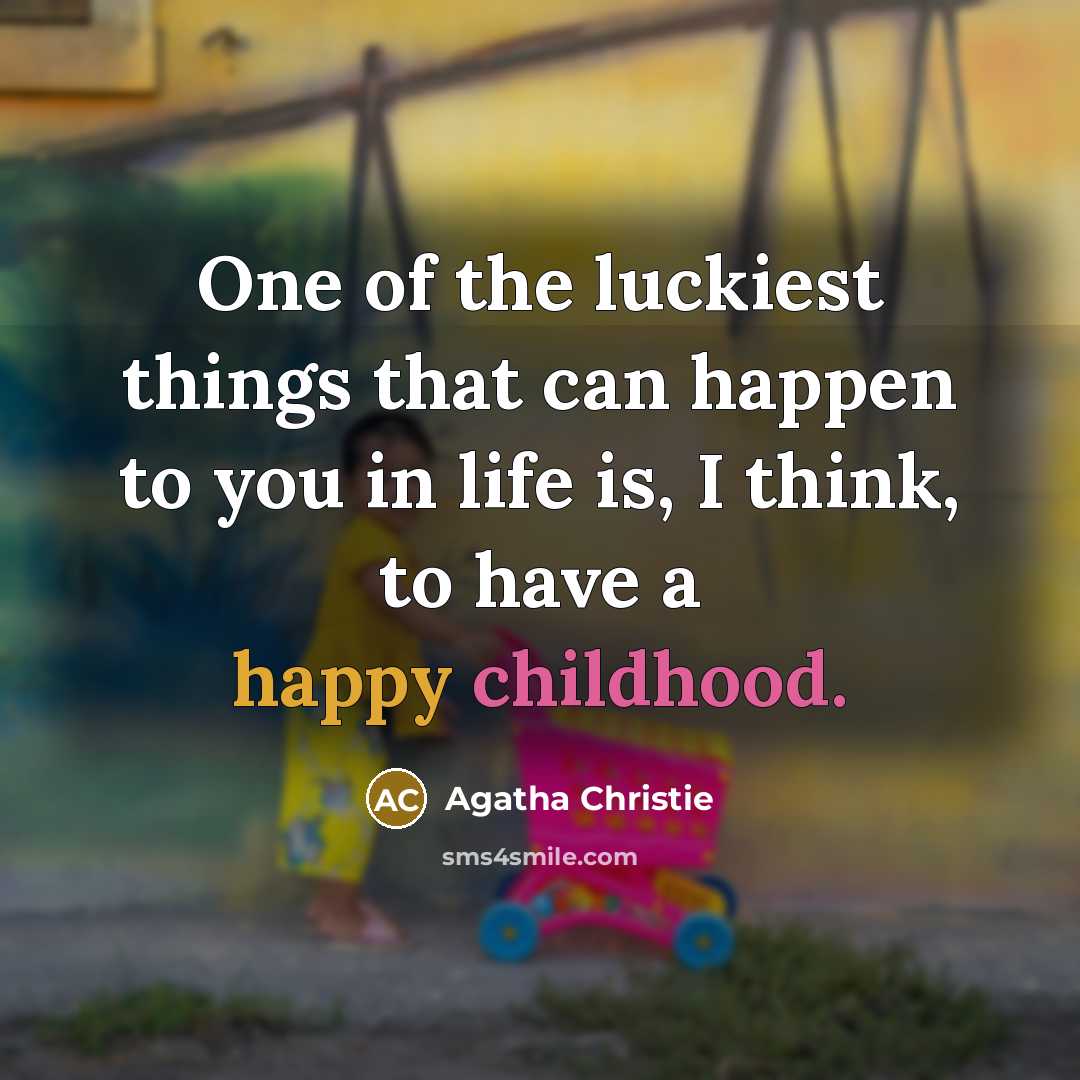 “One of the luckiest things that can happen to you…” quote by Agatha Christie