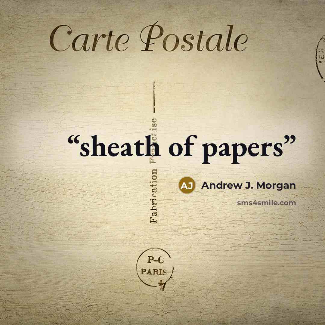 “sheath of papers” quote by Andrew J. Morgan