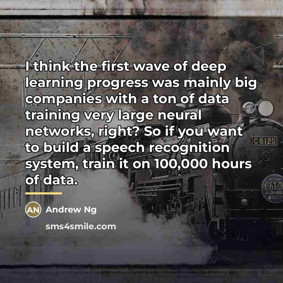 “I think the first wave of deep learning progress was…” quote by Andrew Ng