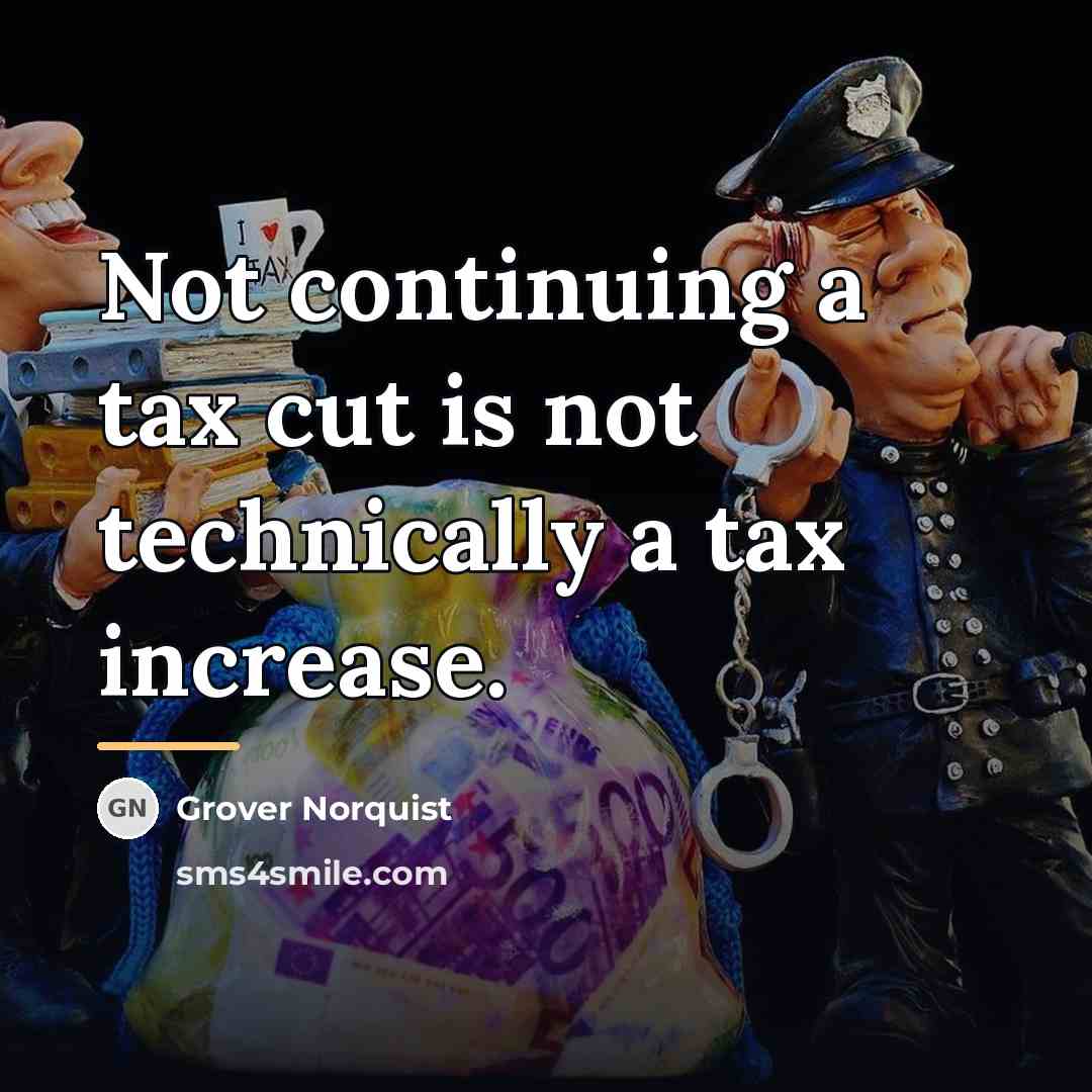 “Not continuing a tax cut is not technically a tax…” quote by Grover Norquist