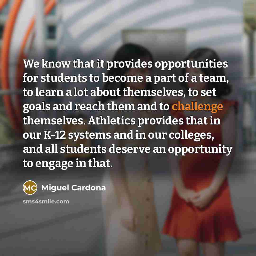 “We know that it provides opportunities for students to become…” quote by Miguel Cardona