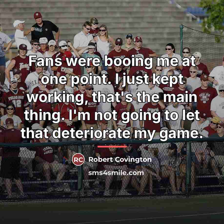 “Fans were booing me at one point. I just kept…” quote by Robert Covington